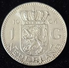 1964 Netherlands/Dutch 1 Gulden/Guilder JULIANA KONINGIN Ungraded AU - KM# 184 — photo 3