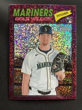 2026 Topps Heritage #155 Cole Wilcox RC Pink Chrome Sparkle Rookie Card. rookie card picture
