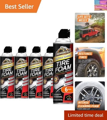 Tire Foam Ultra Shine, 18-Fluid Ounce Cans Pack of 6