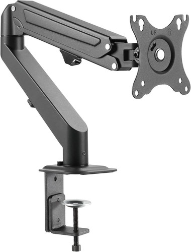 SIIG Single Monitor Desk Mount, 17" to 27", C-Clamp Base, Premium Gas Spring