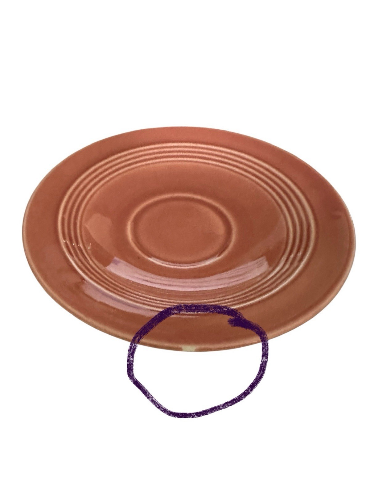 3 Vintage Homer Laughlin Harlequin Demitasse Saucers Rose Pink 5” Wide EUC