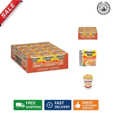 Pack of 12 Instant Chicken Flavor Soup - Instant Meal Solution - 2.24 oz Cups