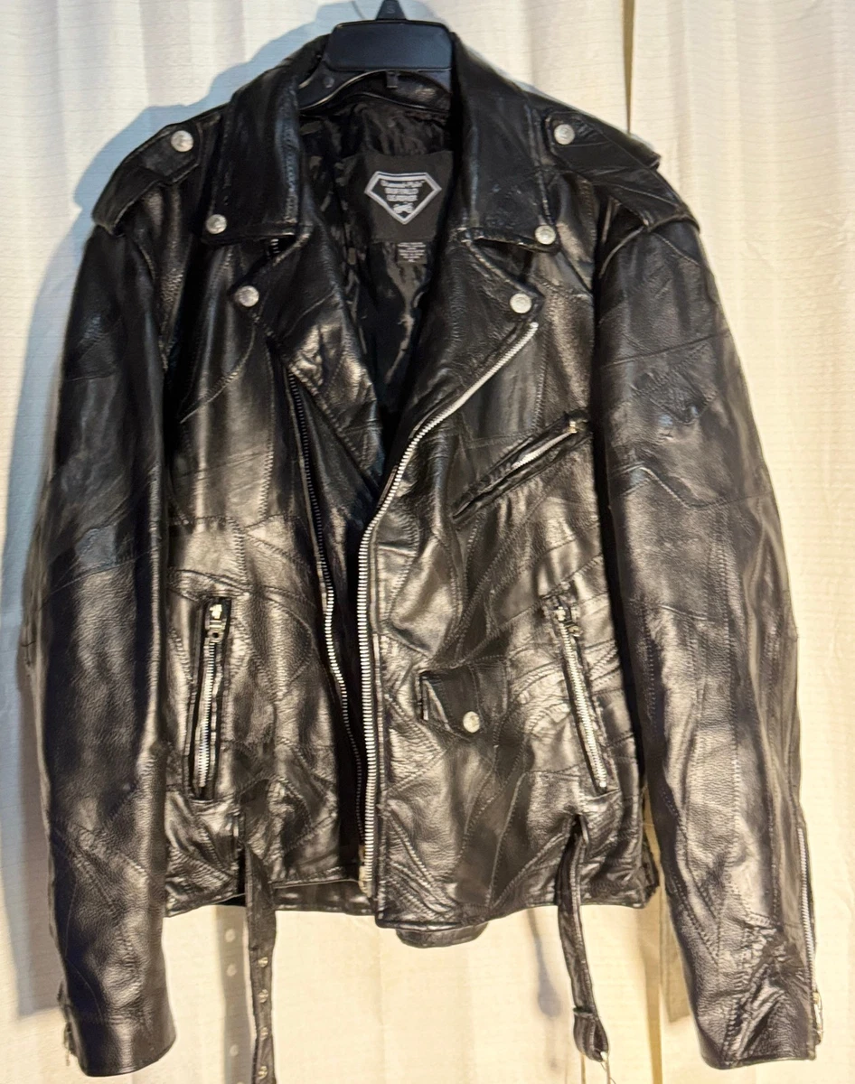 diamond leather jacket products for sale | eBay