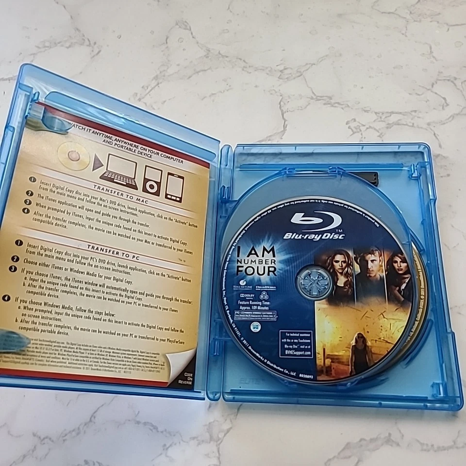 I Am Number Four NICE Three-Disc Blu-ray DVD Combo 2011 ALL region Discs FAST SH - Image 2 of 4