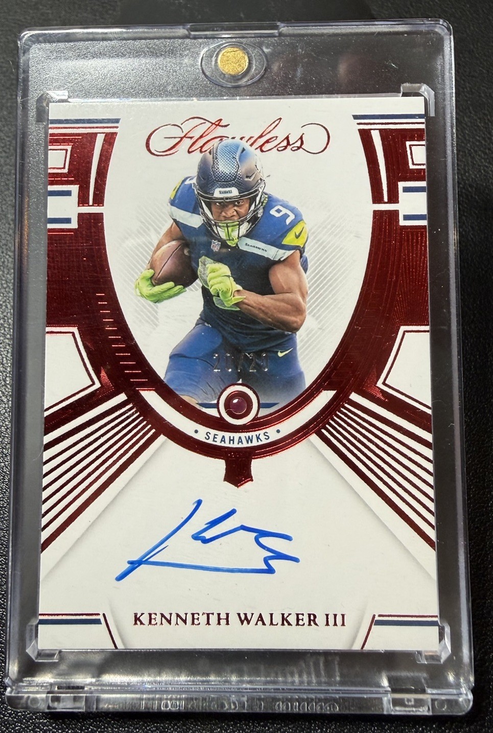 Kenneth Walker III Panini Flawless Rookie Gems Signatures #RGMKW Base