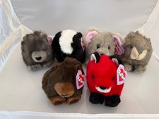 Puffkin Woodland Lot of 6. Murphy, Nutty, Franklin, Chomper, Odie  Spike