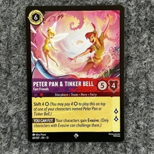 Disney Lorcana Attack Of The Vine Peter Pan Tinker Bell 60/207 Super Rare
