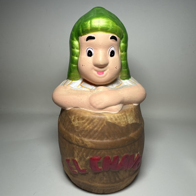 El Chavo Del Ocho Money Coin Barrel Bank Pottery 8.5in Artisanal Ceramic Mexican