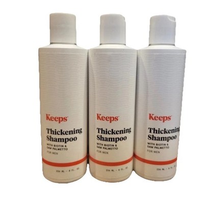 Keeps Hair Thickening Shampoo 3 Pack Regrowth Treatment Mens for Fuller Looking