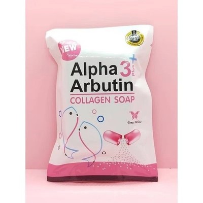 2x Alpha 3 Plus Arbutin Collagen Whitening Body Soap   Skin Radiance Brightening