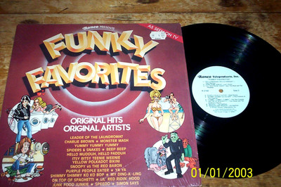 FUNKY FAVORITES ~ ORIG 1977 Ronco Records V/A BUBBLEGUM vinyl LP in shrink NM-