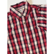 CARHARTT - Men's Red Plaid Button Short Sleeve Shirt - Size X-Large - XL