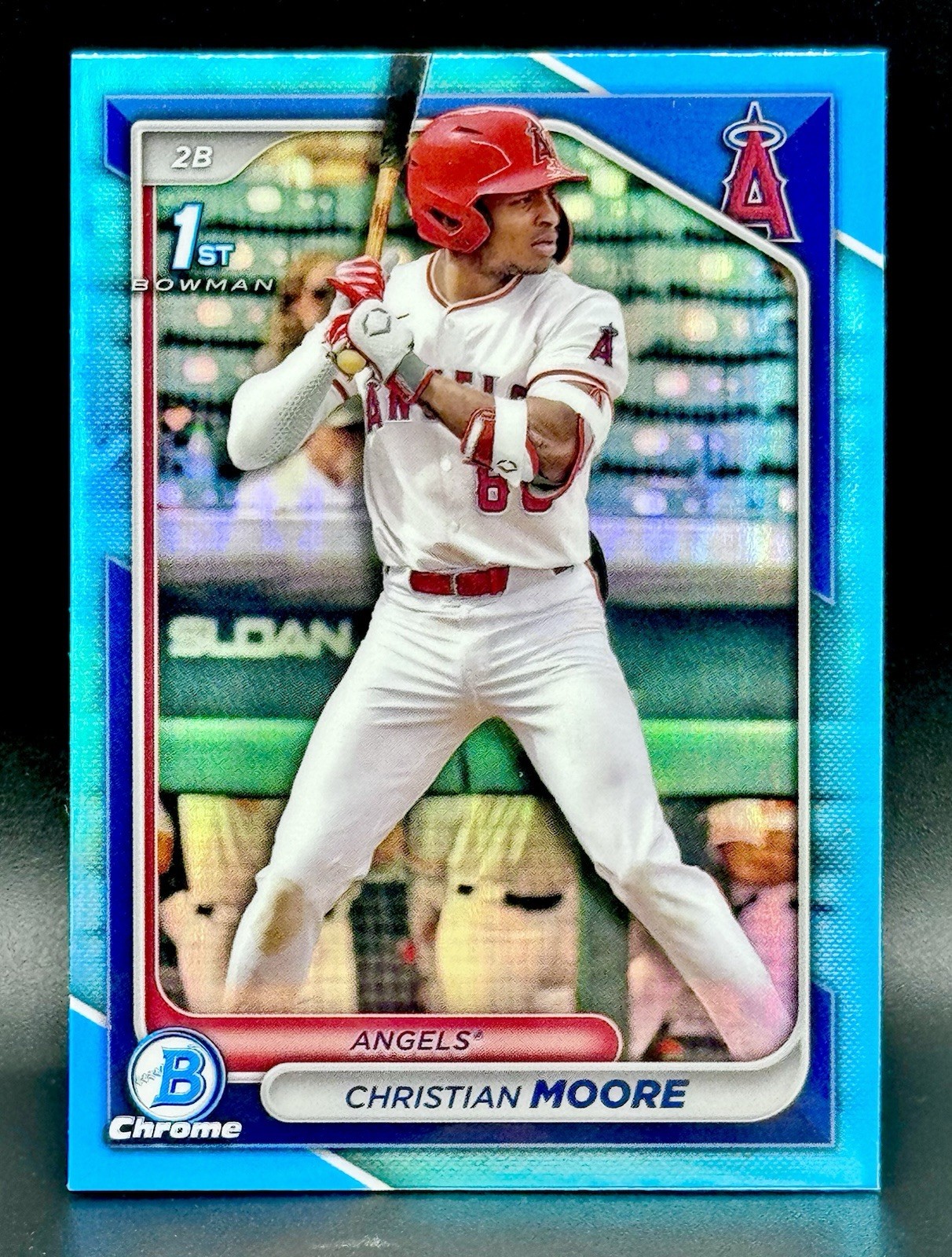 2024 Bowman Draft Chrome Christian Moore 1st Bowman Sky Blue Refractor #BDC-13