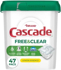 Cascade Free & Clear Dishwasher Pods, Dishwasher Detergent, Dish Detergent Soap,