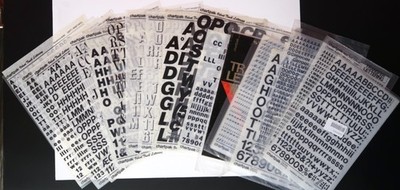 Chartpak Self-Adhesive Transfer Letters and Numbers Sheets