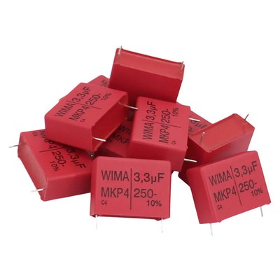WIMA MKP4 Folienkondensator metallisiert, 3,3µF, 250V-, 10%, RM27,5, 10 Stück