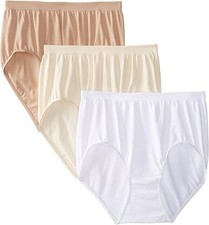 Bali Women's Comfort Revolution Seamless Briefs, Microfiber Stretch 3-Pack