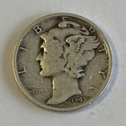 1945-S MERCURY DIME VINTAGE COLLECTABLE