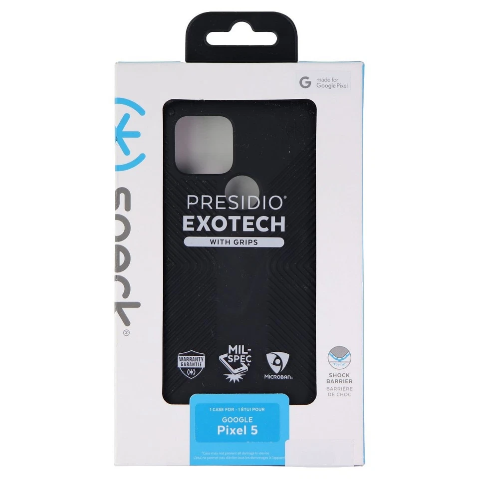 Funda Speck Presidio Serie Exotech con Empuñaduras para Google Pixel 5 - Negra Foto 4 de 4
