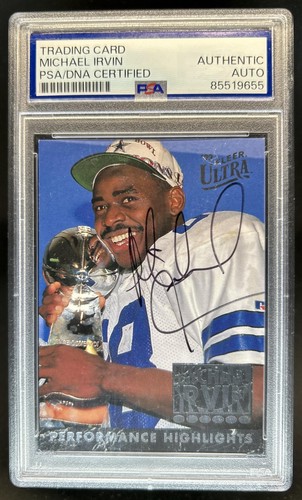 Trading Card Michael Irvin IP Autograph PSA/DNA Certified Authentic Auto