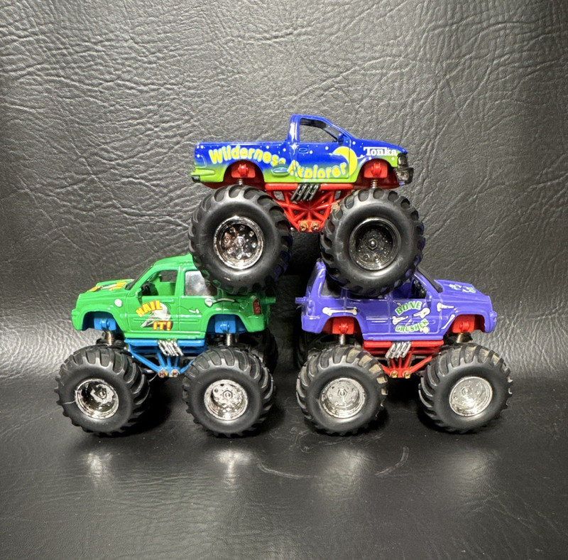 Tonka Diecast Monster Truck Lot 3 Wilderness Explorer Nail It Bone Crusher