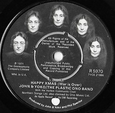 Happy Xmas (War Is Over) / Listen, The Snow Is Falling / John And Yoko VG+