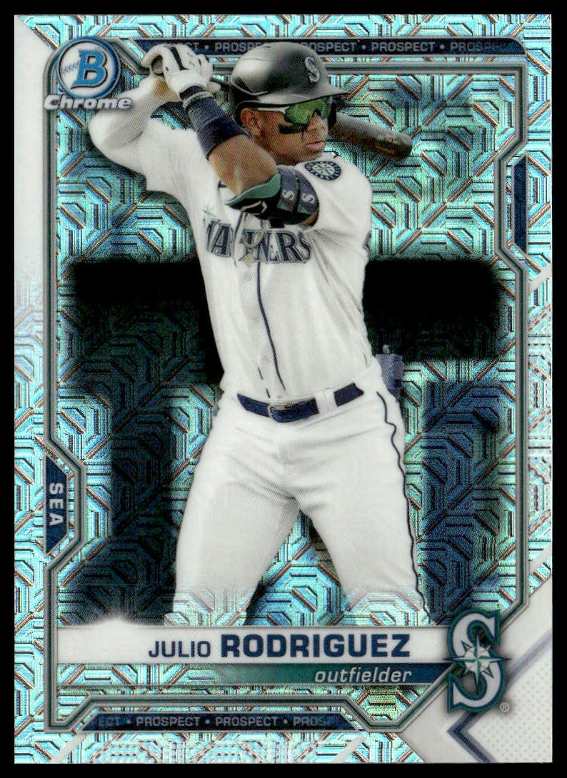 2021 Bowman #BCP-86 Julio Rodriguez Chrome Prospects Mojo Refractor