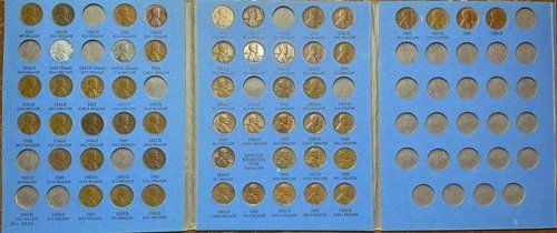 1941-1964 Lincoln Cent Album - partial album as shown