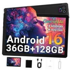 Tablet, Android 16 Tablet, 36GB RAM 128GB ROM 1TB TF, 10 Inch Tablet, 8 core,