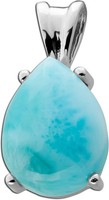Larimar AnhäNger Silber 925 Himmelblauer Edelstein 7.4Ct