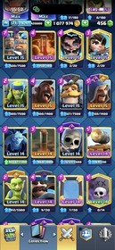 CR/LVL 71(57Card Lvl 16-15-14) 11k Trophy/121 Emote/14Tower Skin/20 Evoes/Cheap