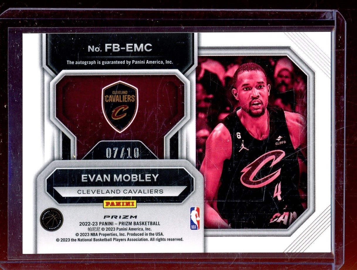 Evan Mobley 2022/23 Panini Prizm Fast Break Gold Disco Autograph Auto (7/10) view 2