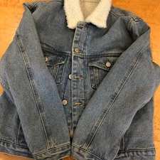 Brandy Melville John Galt Sherpa denim jacket size S/M