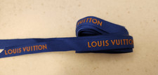 Louis Vuitton Gift Ribbon 1/2-Inch Blue with Gold Logo 113" inch In One Piece
