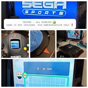 Sega Dreamcast (HKT-3020) SPORTS Edition w. Controller, VMU & Cables - TESTED✅️