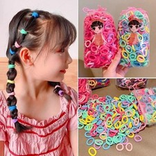 200 PCS Elastic Hair Ties Band Rope Ponytail Scrunchies Hair Holder for Girls