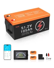 VEVOR 48V 105Ah Golf Cart Lithium Battery with LCD Monitor and 4000+ Cycles