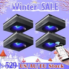 4PCS PopBloom Marine Led Aquarium Light Full Spectrum Reef Coral Saltwater Tank