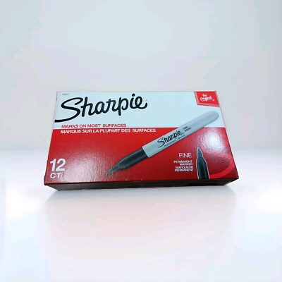 Sharpie Permanent Markers 12ct, Quick Drying Fine Point Marker #30001