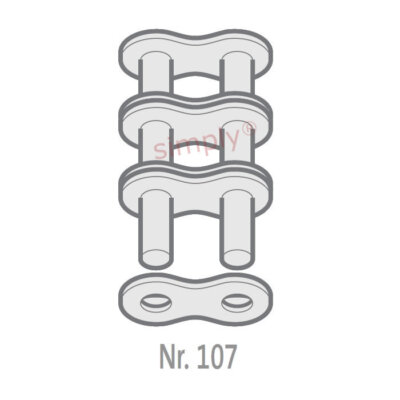Renold BB 100-3-NO107 ANSI/AS Triplex Chain Outer Link To Be Riveted 1-1/4 inch