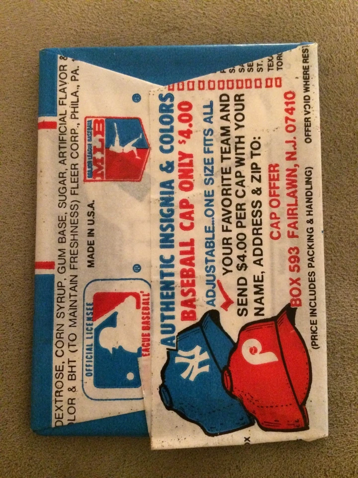 Paquete de tarjetas pegatinas Fleer Baseball Star 1981 Ron Guidry Yankees mostrando en la parte posterior Foto 2 de 2