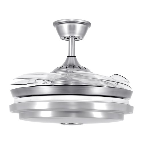 42" Retractable Ceiling Fan Light Bluetooth Music Player LED Chandelier 3 Color - Picture 9 of 17
