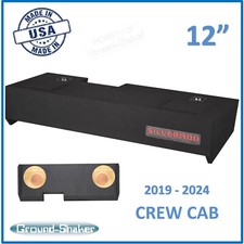 2019-2024 Chevy Silverado Crew Cab Red Truck Sub Box 12" Dual Sub Enclosure