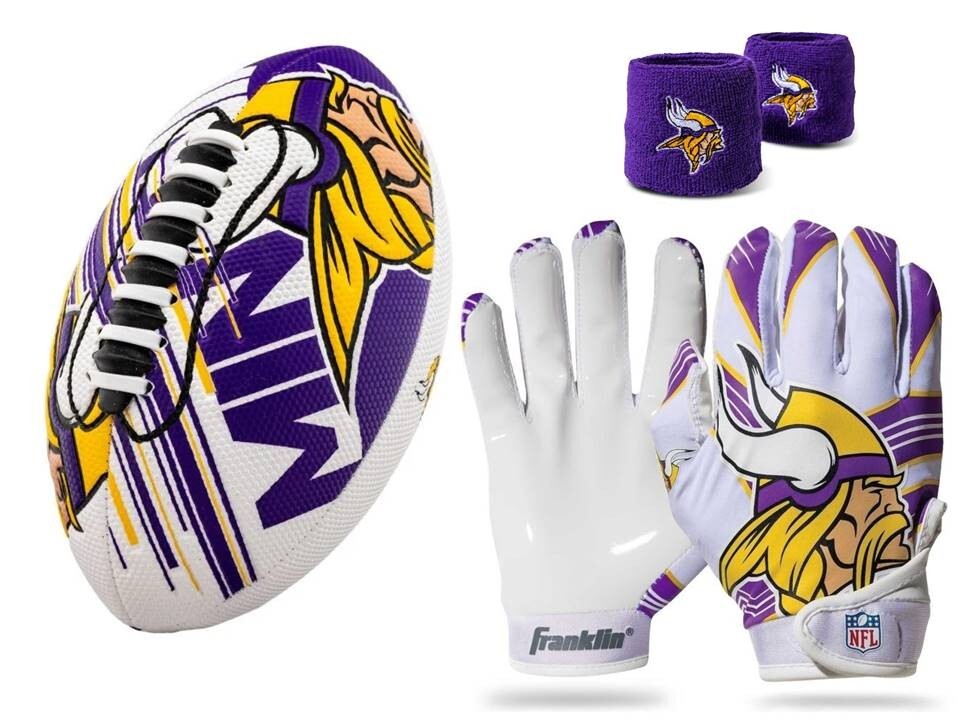 Minnesota Vikings Kids NFL Air Tech Football, Wristbands & Gloves