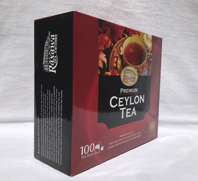 Ceylon Black Tea 100 Tea Bags Luxury Natural Herbal Tea 