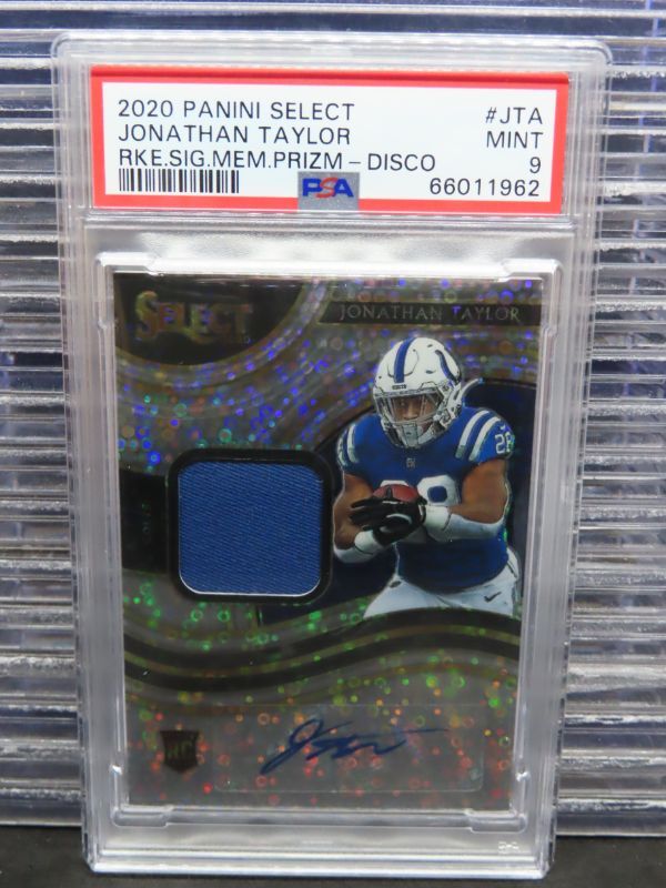 Jonathan Taylor Panini Select Rookie Signature Memorabilia Prizm #JTA Disco