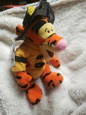 100 Acre Woods Fireman Tigger Disney Store retired NEW bean bag beanie mbbp