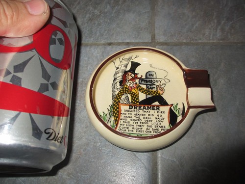 Vintage CARLTON Ware UTAH Dreamer IN MEMORY OF SAM Double Cigarette ASHTRAY - Picture 2 of 8