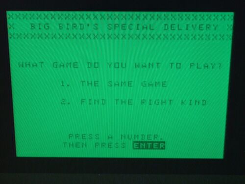 Big Bird's Special Delivery program for Tandy TRS-80 Color Computer Coco 1 2 3 - Picture 2 of 6
