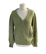 Marks & Spencer Large Jumper Wrap Around Style Knitted Green